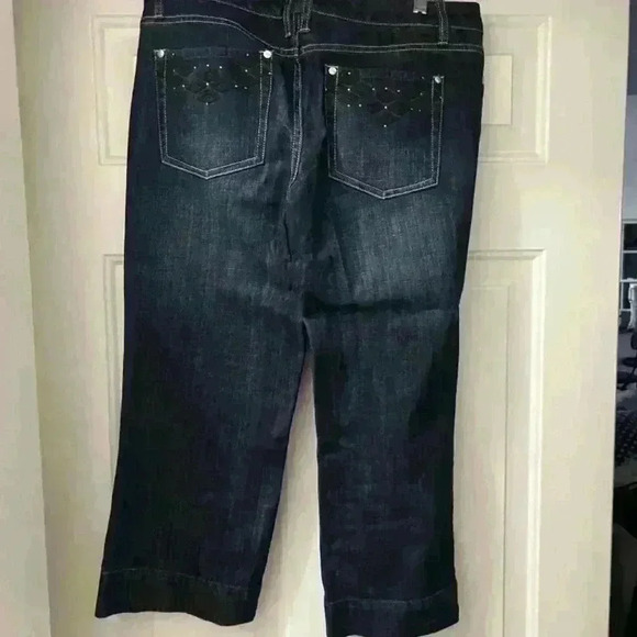 Black House White Market Wide Leg Denim Capris - Picture 2 of 3